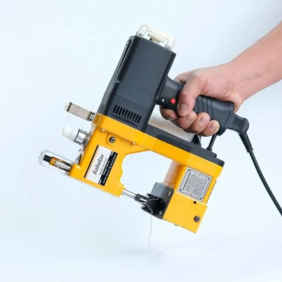 Heavy Duty Portable Sewing Machine For Woven Bags Non-Woven Fabrics Leather Warehouse Farm Packing Tool Yellow Corded 110V Ac