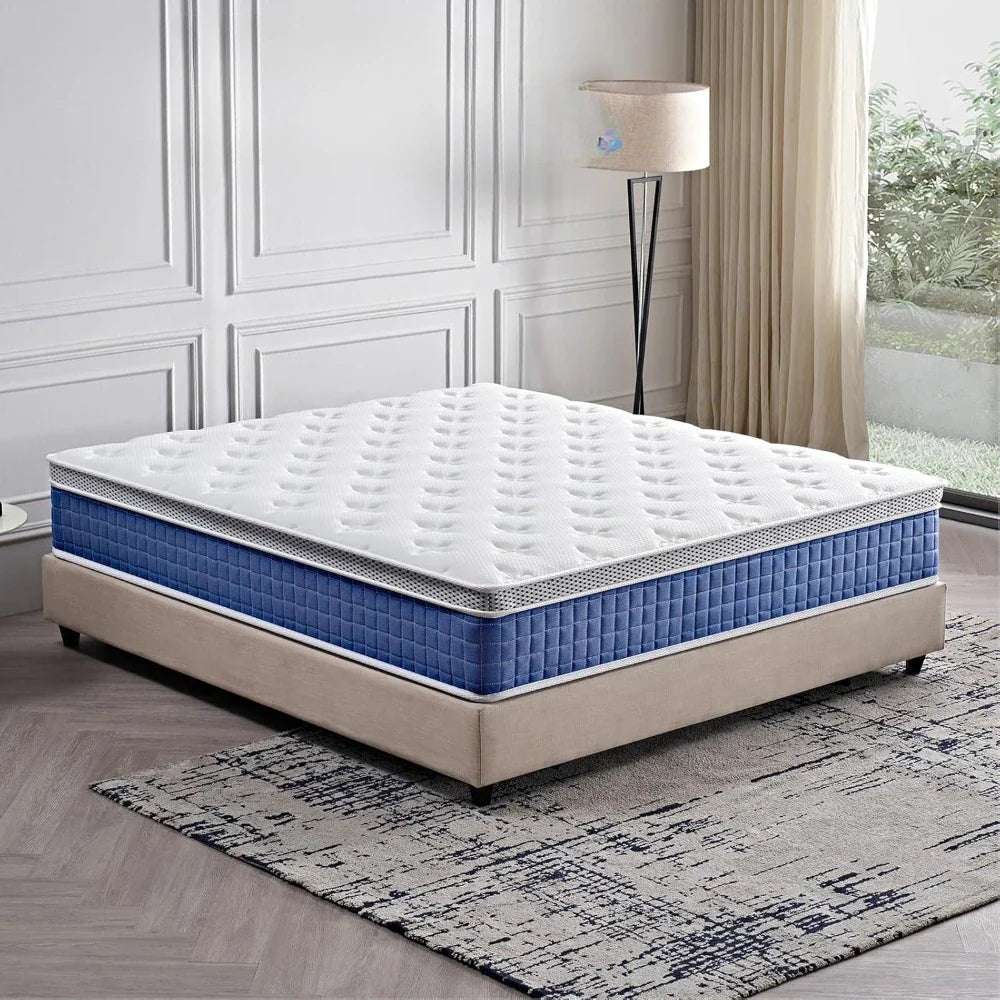 Queen Mattress, 12 Inch Queen Size Hybrid Mattress in a Box with Pocket