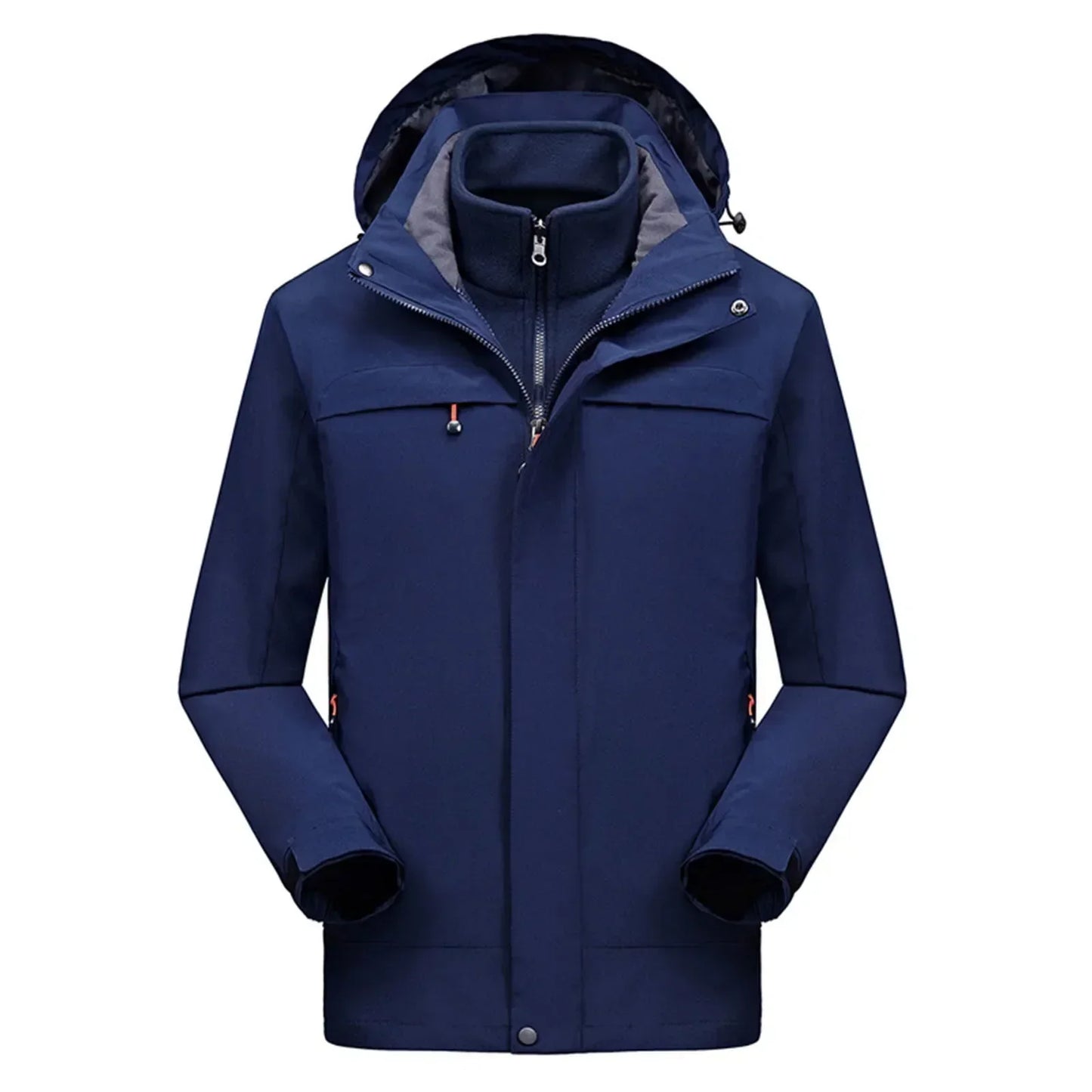 Winter Coats for Men's Wool Men's Medium Long Cotton Jacket Leisure Pocket Washed Cotton Tooling Cotton Winter Jacket for Men's Wool