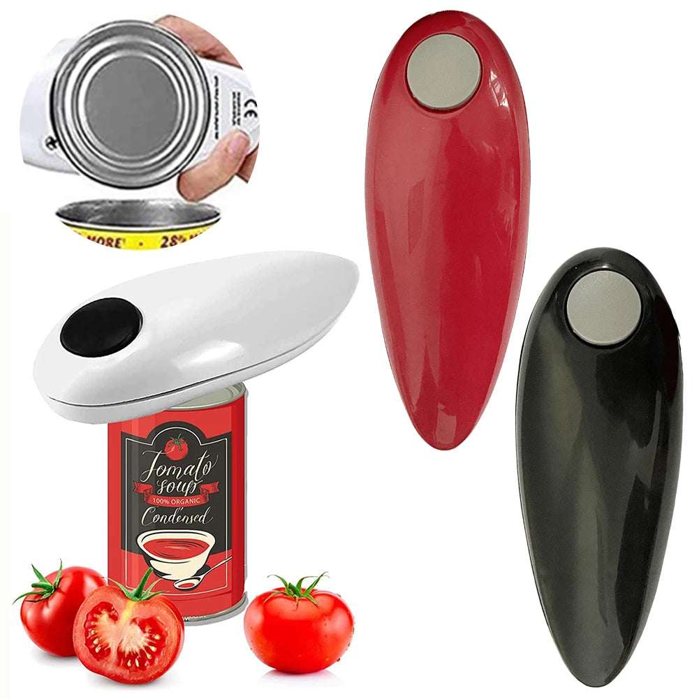 Electric Can Opener Hands Free Jar Opener Smooth Edge Tin Opener Battery Operated For Weak Hands For All Kinds Of Jars
