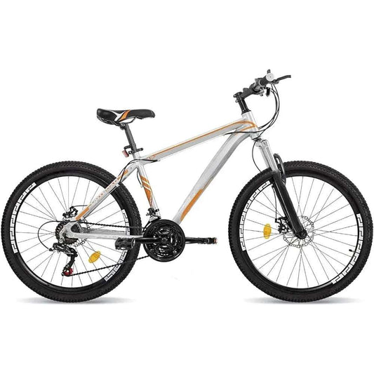 26 Inch Mountain Bike, Aluminum Frame, 21-Speed Dual Disc Brake Bicycle with Lock-Out Suspension Fork, Nomal Wheels Bicycles