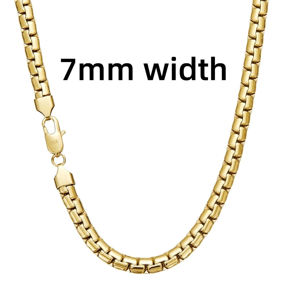 1pc Hip Hop Snake Chain Necklace for Unisex 14k Gold-plated Fashion Stainless Steel Gold Color Jewelry Accessories Party Gift