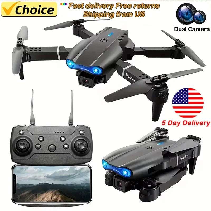 New E99Pro RC Drone 4K Professinal With 1080P Wide Angle HD Camera Foldable Helicopter WIFI FPV Height H Gift Toy