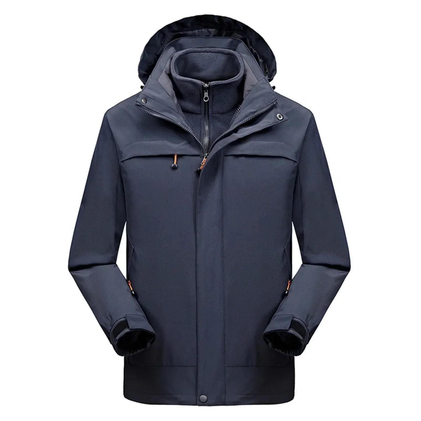 Winter Coats for Men's Wool Men's Medium Long Cotton Jacket Leisure Pocket Washed Cotton Tooling Cotton Winter Jacket for Men's Wool