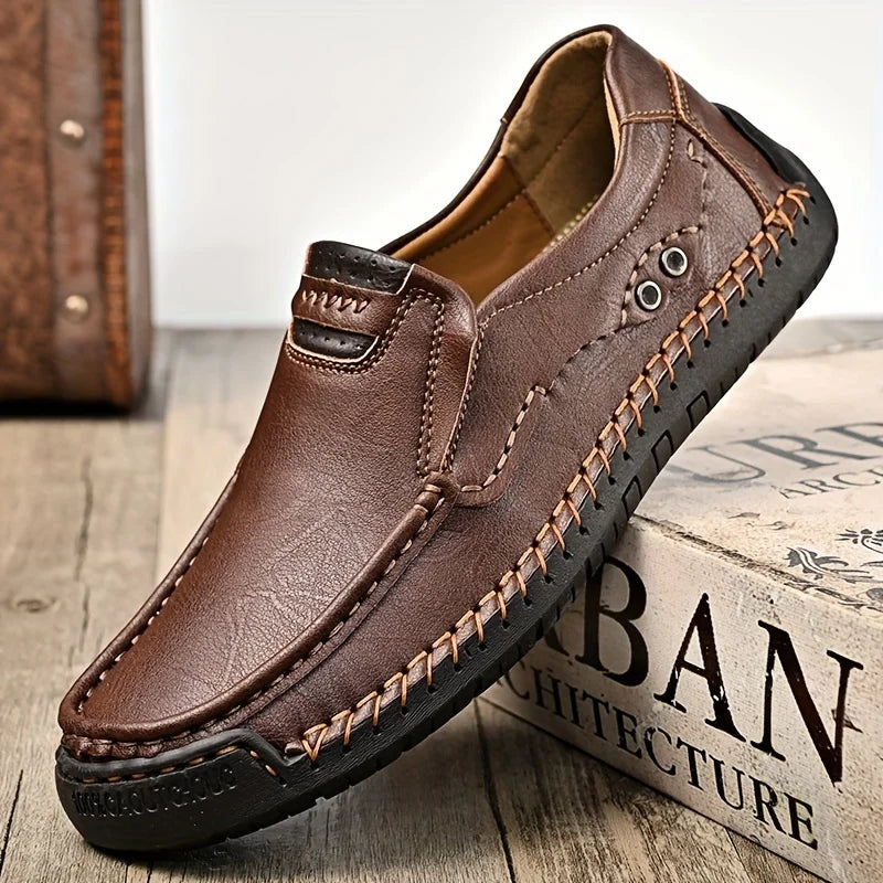 Men'S Solid Color Loafers, Soft Bottom And Surface, Casual Breathable