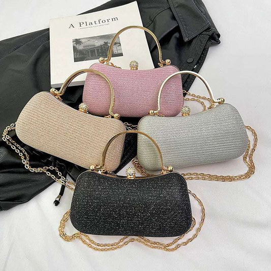 Fashion Women Bags New Texture Rhinestone Handbag Slanting Cross Single Shoulder Banquet Bag Celebrity Dinner Bag Clutch Bag