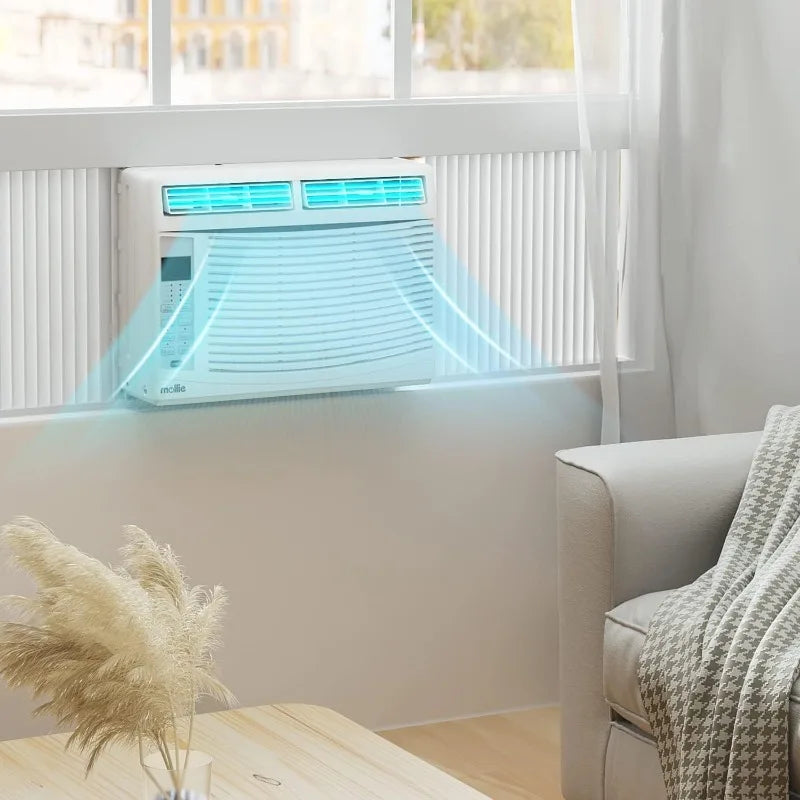 Window Air Conditioner Air Conditioning Window Unit with Washable Filter Remote Control Dehumidifier Fan Cools Up To 250 Sq. Ft.