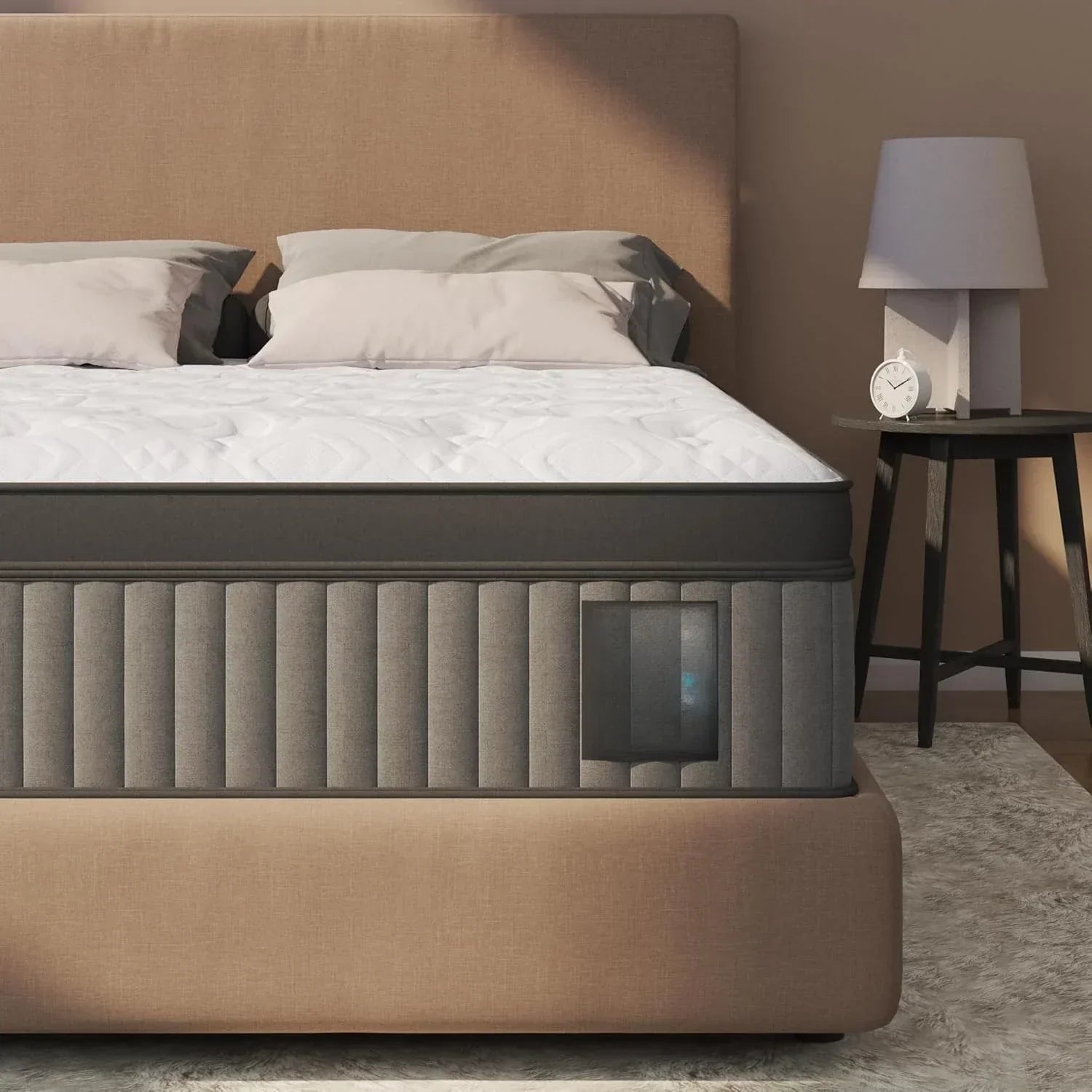 Bedstory King Mattress 14 Inch - Luxury Hybrid Mattress For Extra Lumbar & Hip Support - Pain Relieving Motion Isolation Coolin