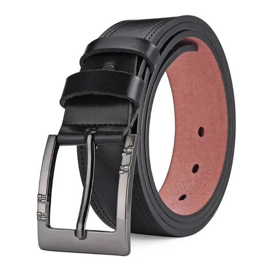 Genuine Leather For Men High Quality Buckle Jeans Cowskin Casual Belts Business Cowboy Waistband Male Fashion Designer