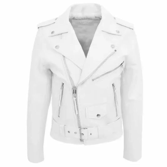 White Leather Jacket Men Fashion Solid Long Sleeve Turn-down Collar Mens Coat