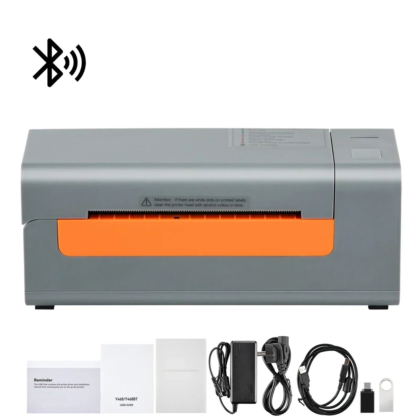 Tuspuzz Thermal Label Printer 203DPI for 4x6 Mailing Packages Wireless Bluetooth & Automatic Label Recognition Support Windows