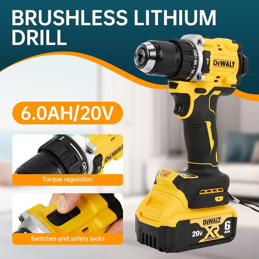 Dewalt DCD805 Cordless Hammer Drill Driver Kit Bare Tool 20V MAX 1/2 in Rechargeable Power tools Electric drill dremel