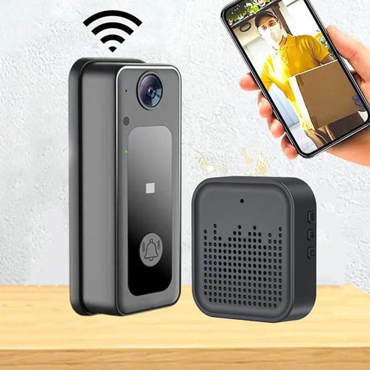Wireless Camera Doorbell Two-Way Audio Smart Video Doorbell Mini Doorbell LED Night Vision Battery Powered Home Security Camera