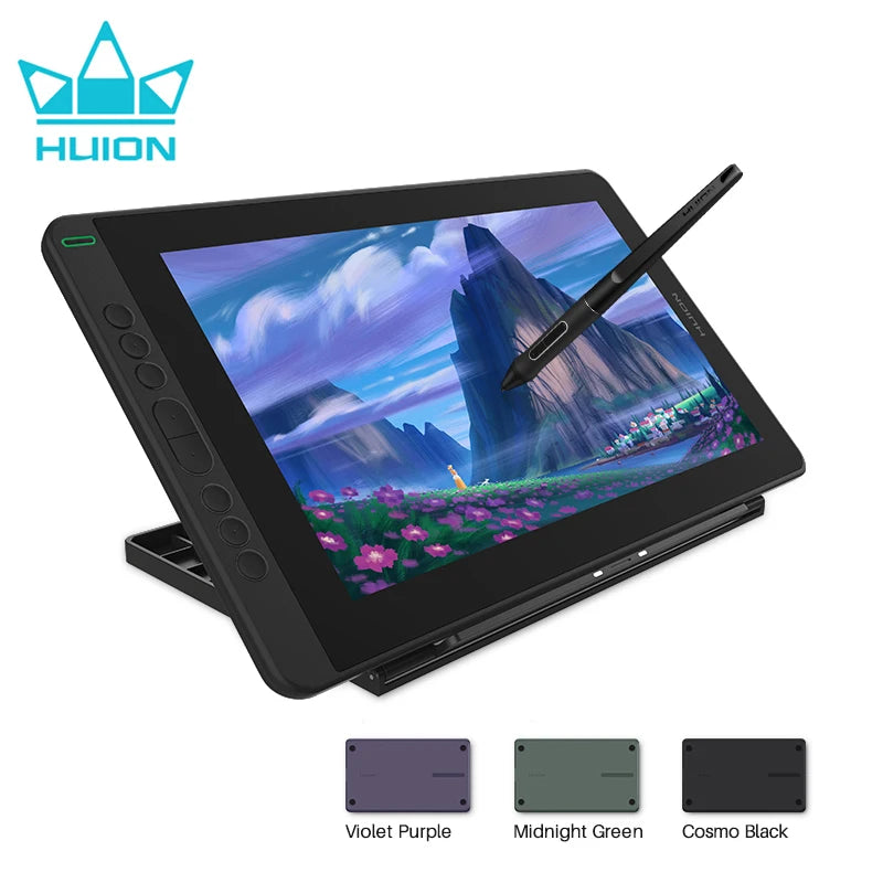 Huion Kamvas 13 Graphics Tablet Monitor Ag Glass Pen Display Drawing Screen 8192 Battery-Free Stylus For Android Windows Macos