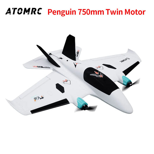 ATOMRC Penguin Fixed Wing Twin Motor 750mm Wingspan FPV Aircraft RC Airplane KIT PNP Outdoor Model Toys Flying Wing for RC Drone
