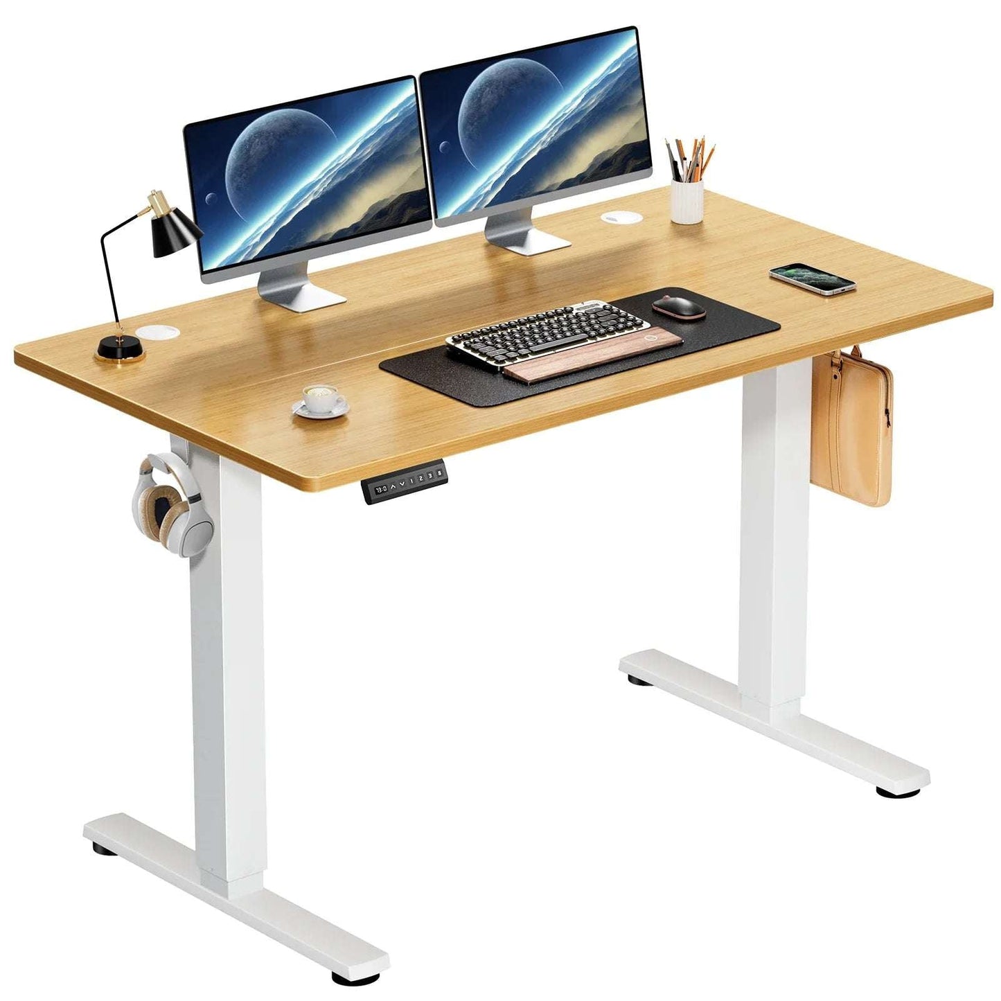 Electric Standing Desk Height Adjustable 40x24 " Stand Up Sit Stand Computer Desk Workstation Ergonomic Work Table