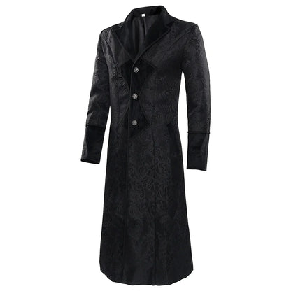 Men'S Wool Blend Trench Coat “ Long Sleeve Slim Fit Gentleman Coat With Detachable Hood, Black