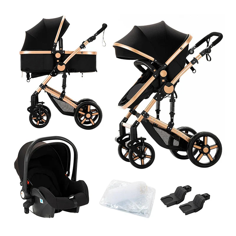 High quality newborn Lightweight  Baby Stroller  Foldable Cart  Comfort Baby Stroller 3 in 1 Child Safety Seat With ISOfix