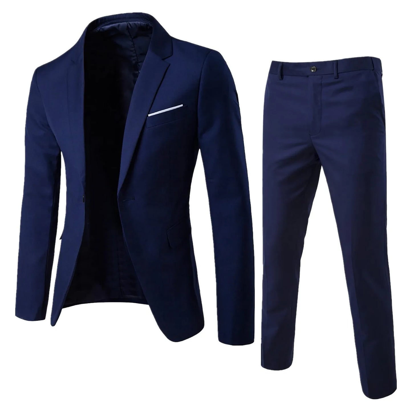 Fashion Slim Waist 2 Pieces Set Wedding Suits For Menlim Suit Jacket Pant Vest Suit Men Tuxedo Single Breasted Blazer Suit