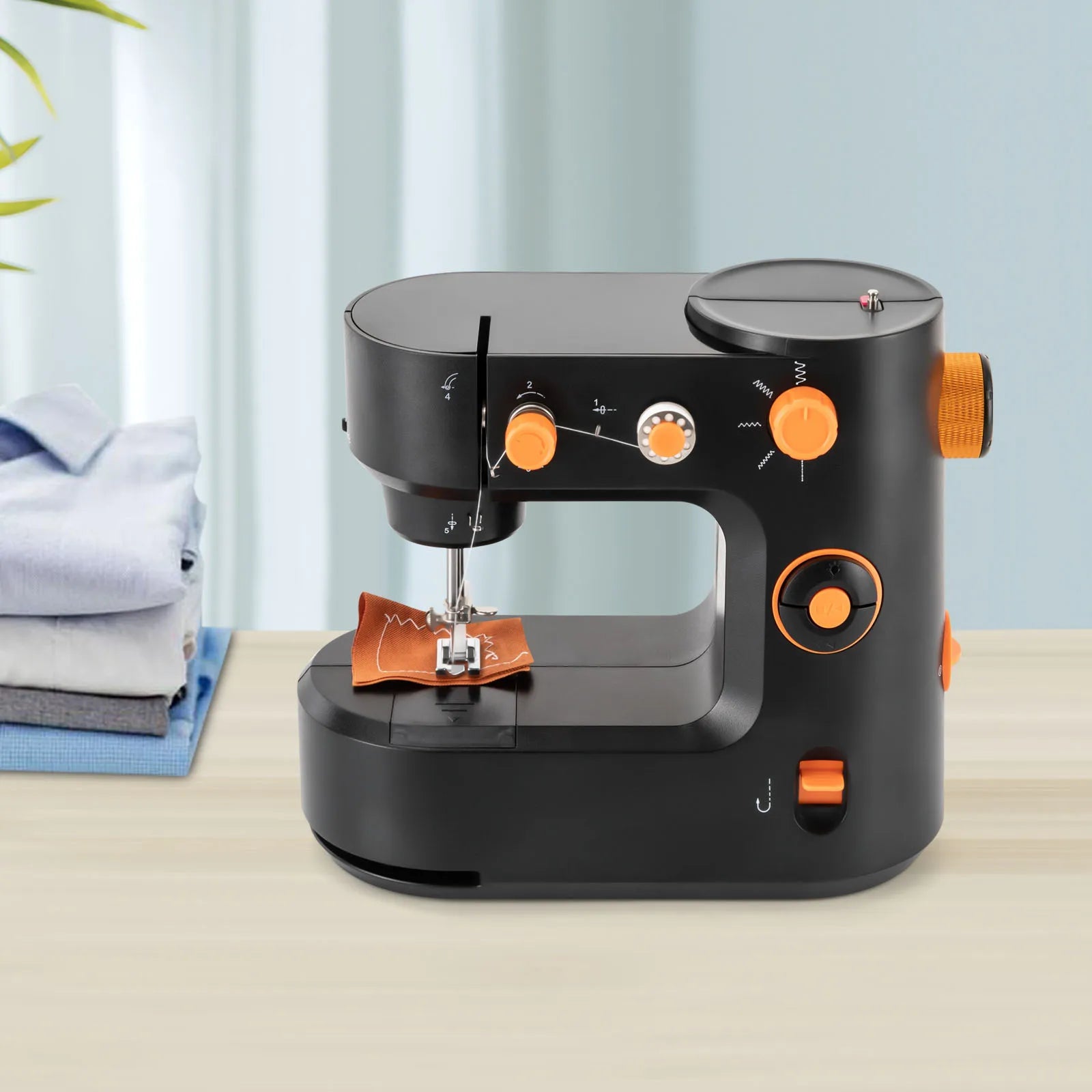 Portable Electric Sewing Machine - Mini Home Sewing Machine For Beginners With Led Light (Black)