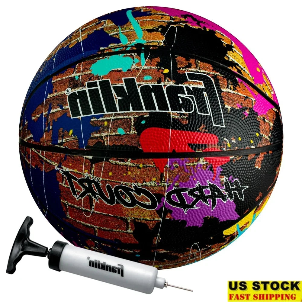 HARD COURT Official Basketball Indoor Outdoor Multi-Surface Durable Rubber 29.5in with Air Pump Advanced Grip Long Lasting