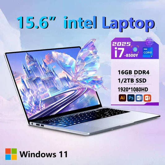 2025 New Notebook 15.6 " Laptop Windows 11 Intel Core i7 8500Y 16GB RAM 1TB SSD  Unlock Study Office Pc Laptops