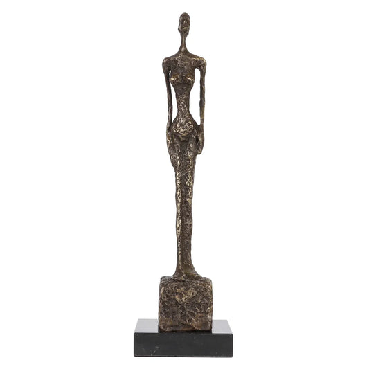 Bronze Standing Woman Skeleton Statue by Giacometti Famous Sculpture Art Handmade Replica for Home Decoration Collection 42cm