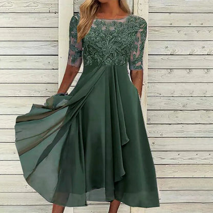 Elegant Outfits Summer Dresses For Women 2023 Tea Length Embroidery La
