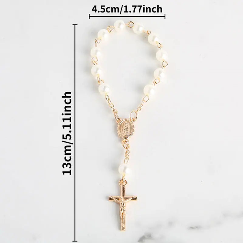 Mini Rosaries for Baptism & Catholic Communion – Memories Cross Favors (10–100Pcs)
