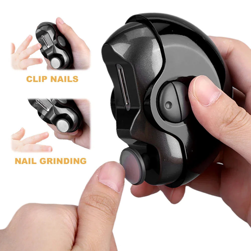 2 In 1 Electric Nail Clippers Manicure Ergonomic Electric Nail File with Nail Scraps Storage For Seniors Caregivers Nails Cutter