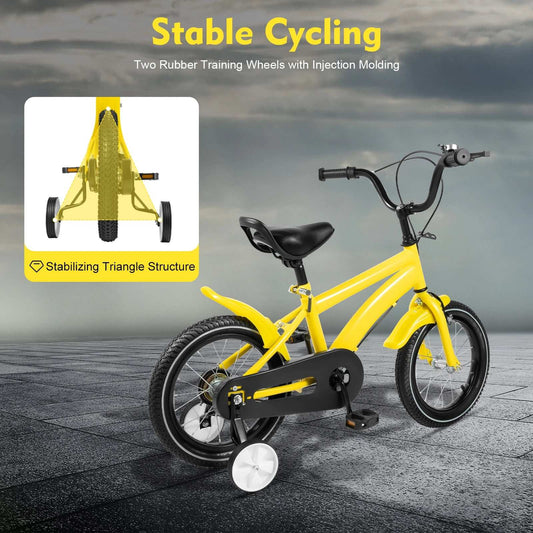 14" Bike Boys Girls Children's Bicycle Student Child Bike for 2-11 Years Kids Bike White/Red/Blue/yellow