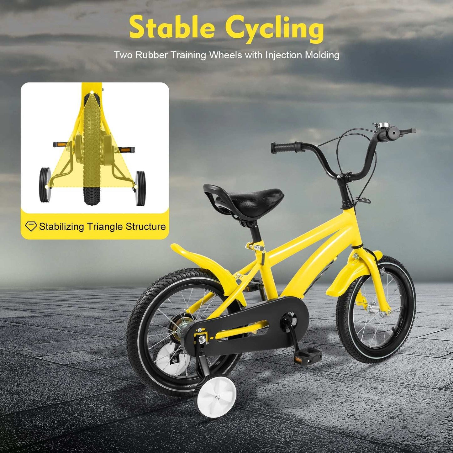 14 " Bike Boys Girls Children's Bicycle Student Child Bike for 2-11 Years Kids Bike White/Red/Blue/yellow