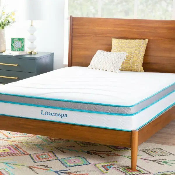 Us Stock - Linenspa 8" Hybrid Mattress  Colchon De Latex