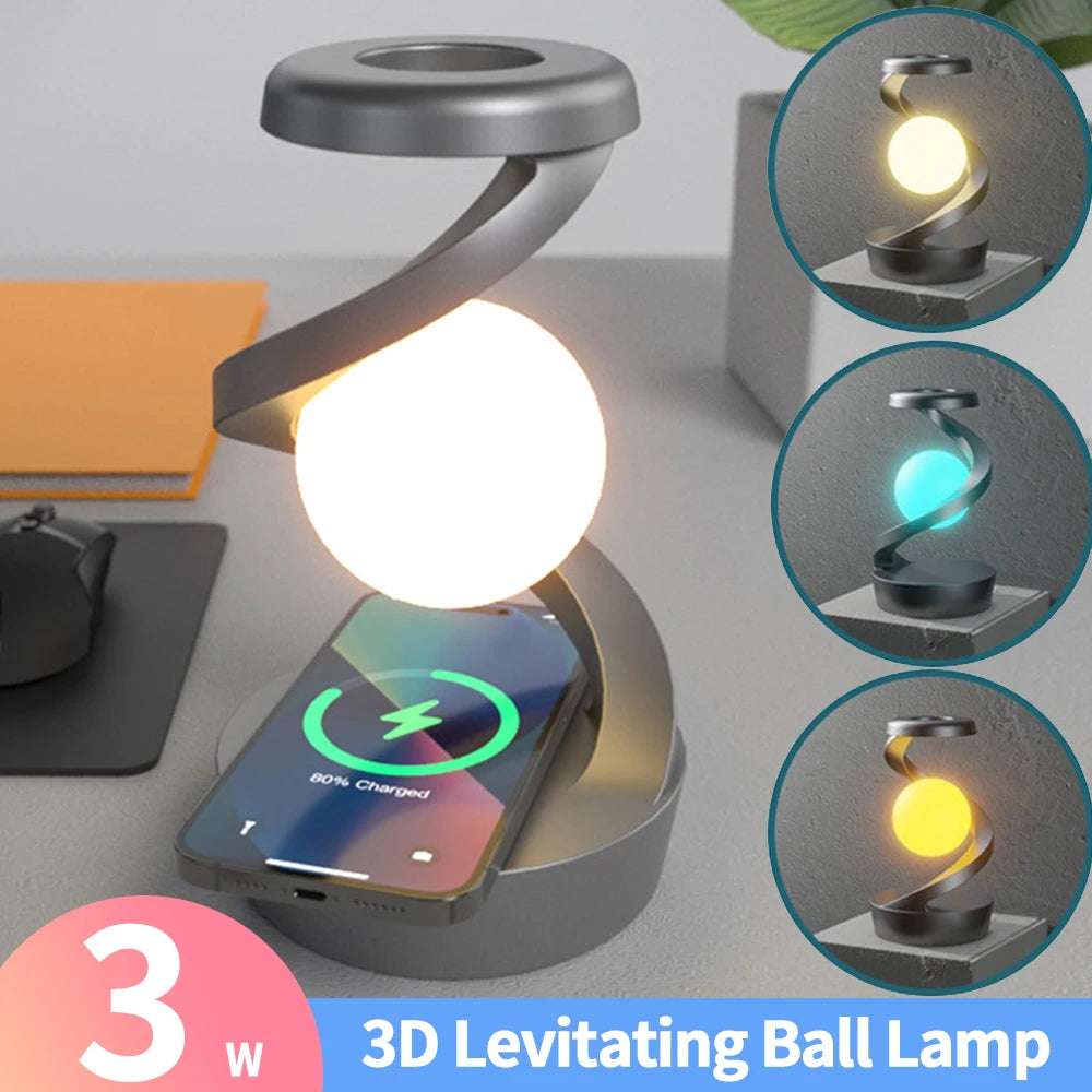 Rotating Wireless Floating Lamp 3D Levitating Ball Lamp Led Levitating Ball Light In The Air Freely For Bedroom Novelty Gift