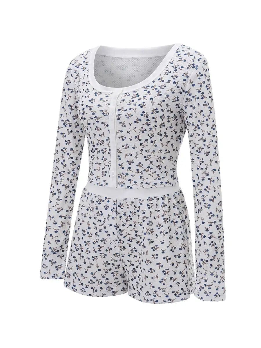 Women 2 Piece Lounge Set Short Sleeve V-Neck Striped Tops and Drawstring Shorts Pajama Set Casual Sleepwear Outfit