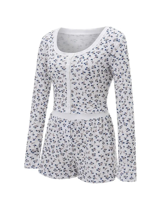 Women 2 Piece Lounge Set Short Sleeve V-Neck Striped Tops and Drawstring Shorts Pajama Set Casual Sleepwear Outfit