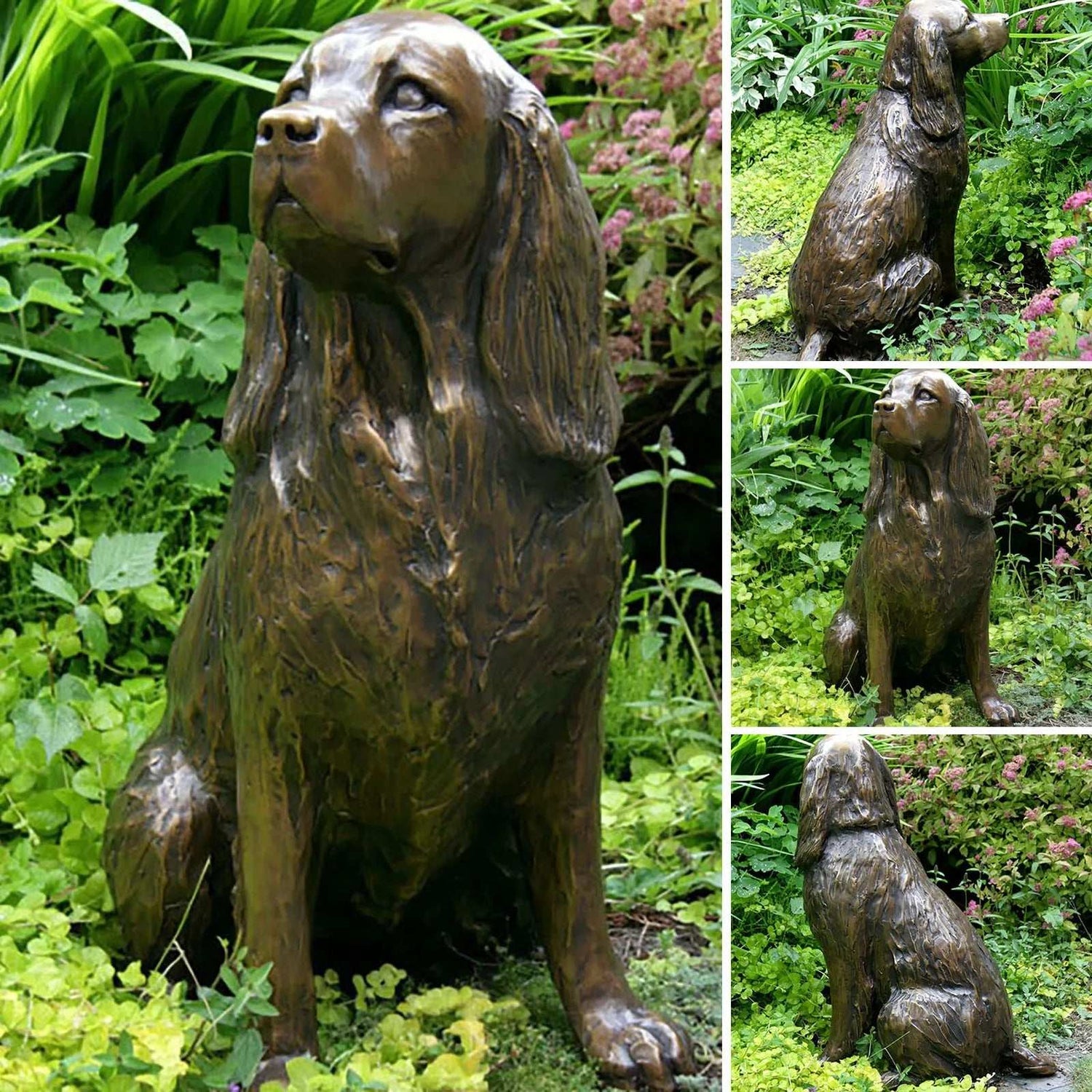 Garden Decoration Dog Resin Decoration Springer Spaniel Dachshund Greyhound Sculpture Home Ornaments Statue Art Ornament