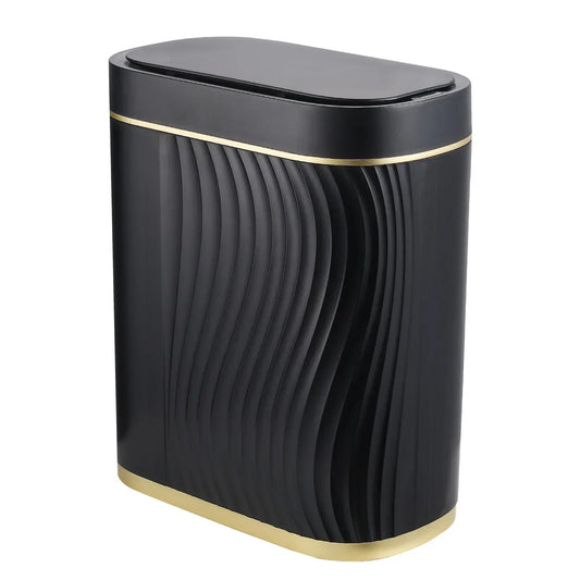 2 Gallon Automatic Bathroom Trash Can - Slim, Small, 7.5 Liter Smart Garbage Bin with Sensor Lid for Bedroom, Living Room