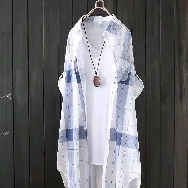 2025 Fall Fashion Plaid Shirt - Women Plus Size Long Sleeve Top | Loose Elegant Casual Blouse | Oversized Shacket Style