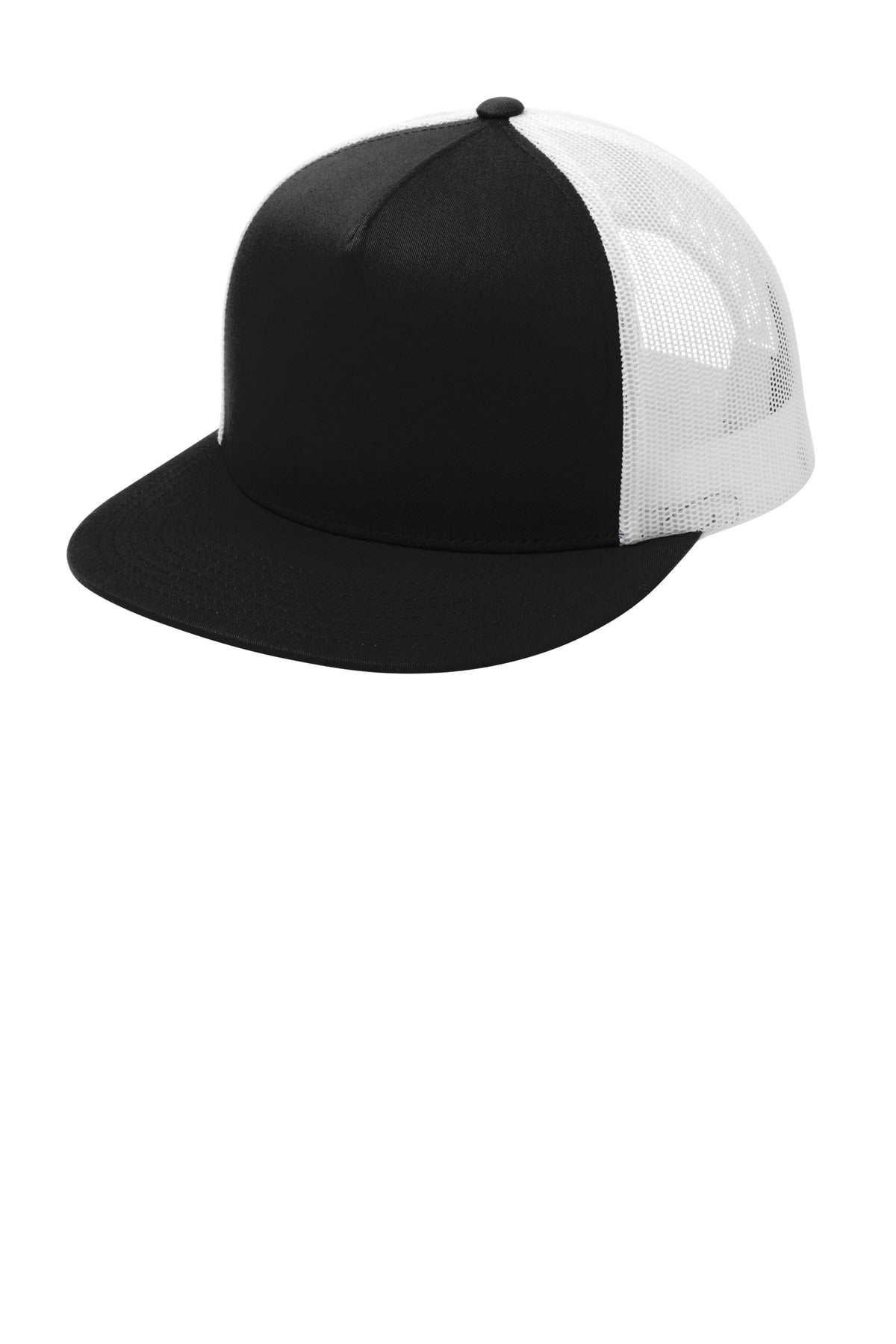 Sport-Tek® YP Classics ® 5-Panel Classic Trucker Mesh Back Cap. STC38