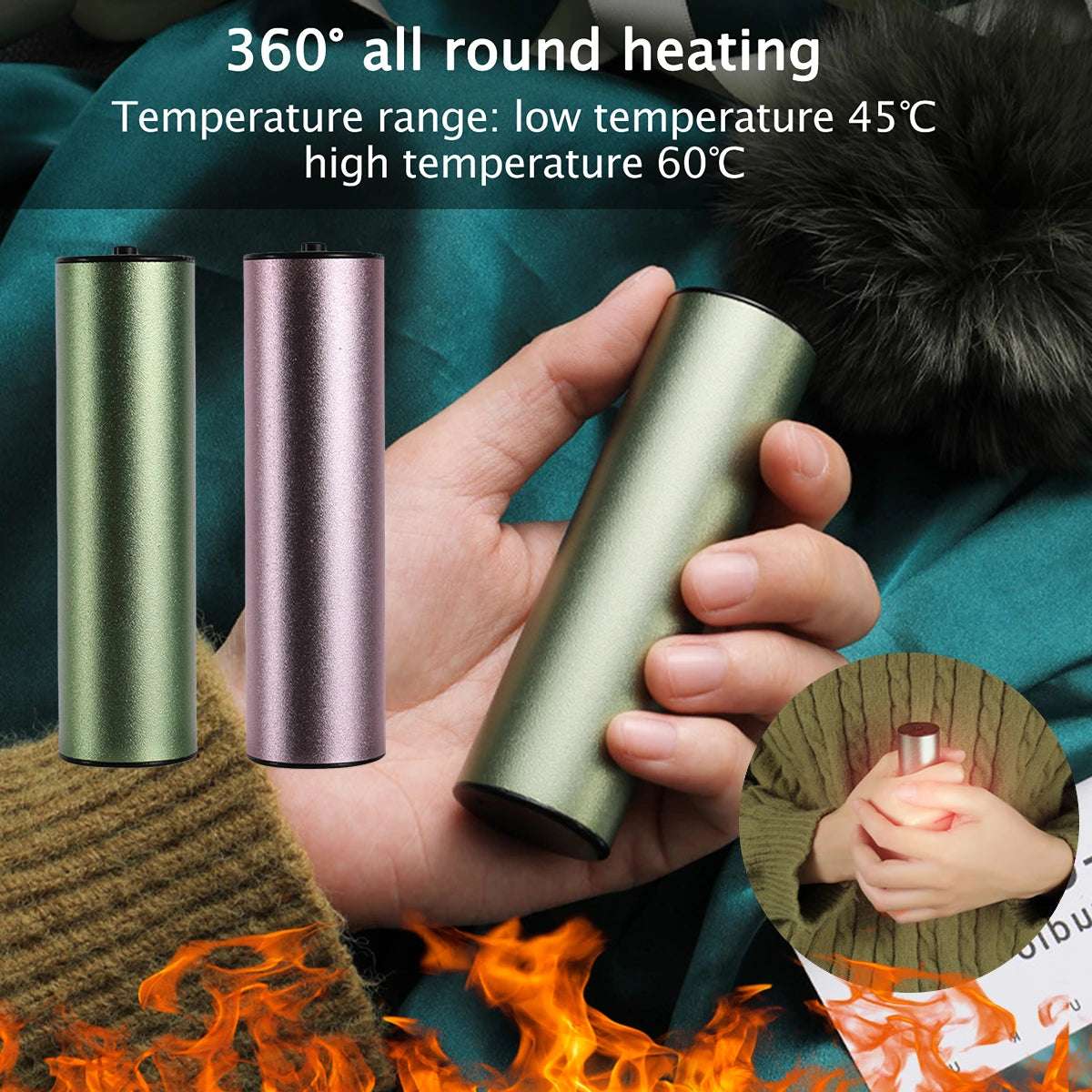 2000mah Mini Hand Warmer USB Rechargeable Pocket Portable Electric Hand Heater 2-speed Adjustable Winter Handheld Warmer Heater