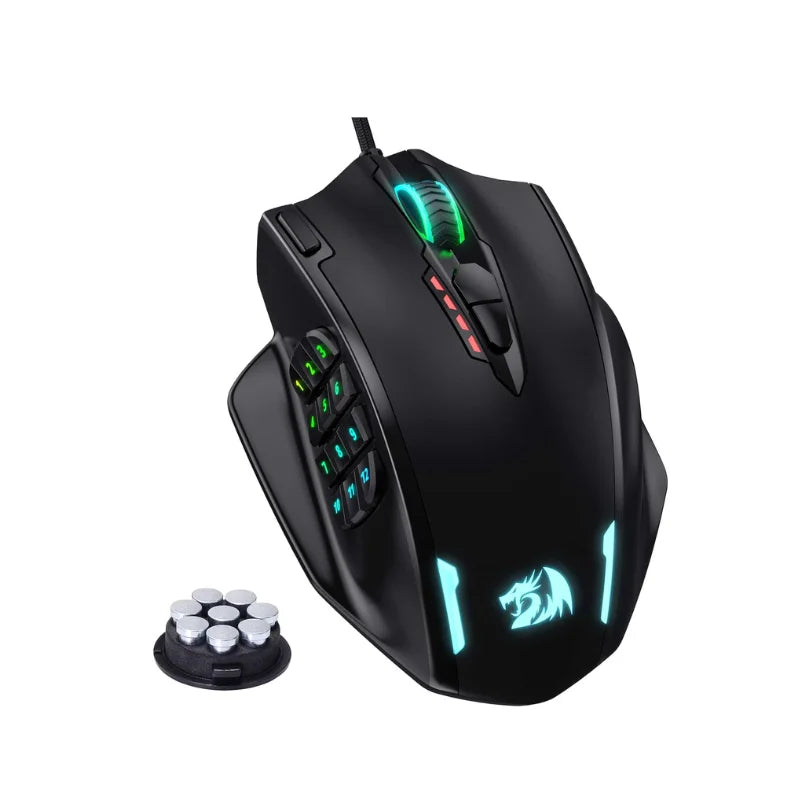 Redragon M908 Backlight Led Usb Wired Gaming Mouse 18 Programmable Mouse Buttons 12400 Dpi
