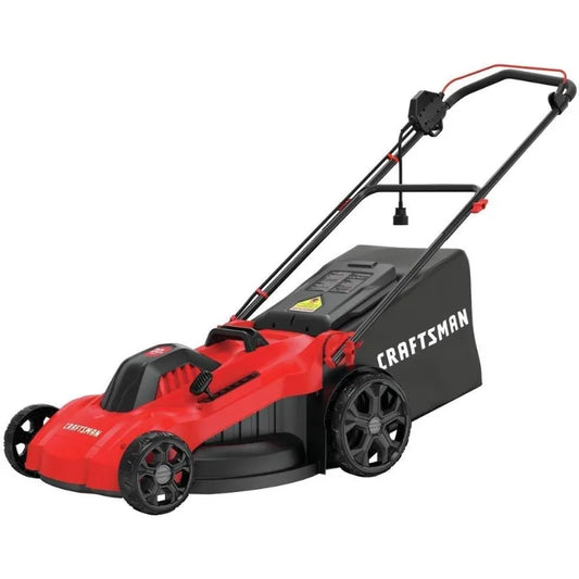CRAFTSMAN Electric Lawn Mower, 20-Inch, Corded, 13-Ah (CMEMW213), Red