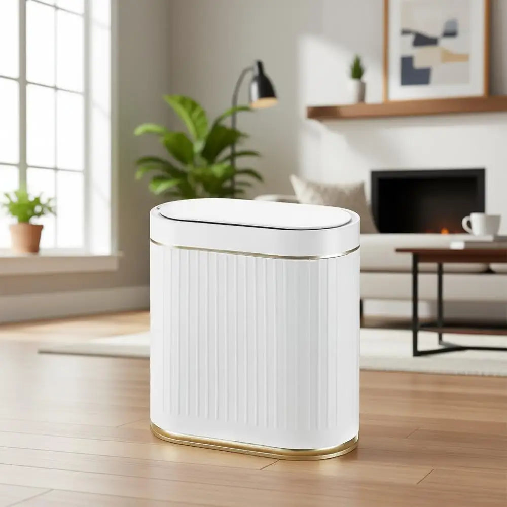 2 Gallon Automatic Motion Sensor Trash Can With Lid, 7.5L Smart Waste Bin For Bathroom, Bedroom, Living Room
