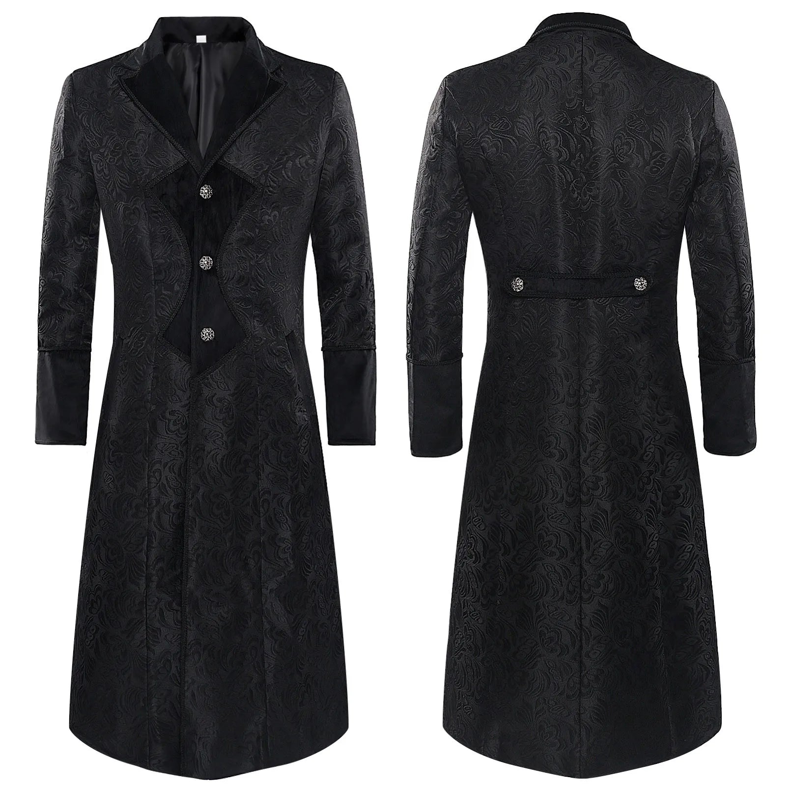 Men'S Wool Blend Trench Coat “ Long Sleeve Slim Fit Gentleman Coat With Detachable Hood, Black