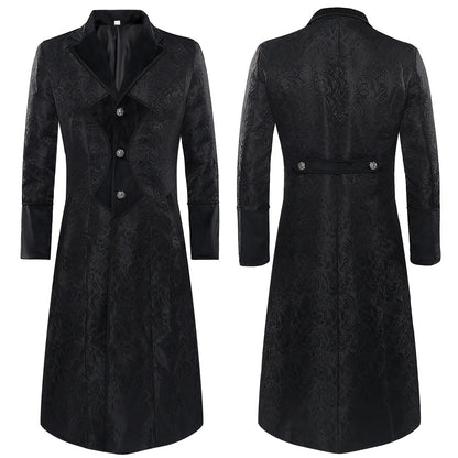 Men'S Wool Blend Trench Coat “ Long Sleeve Slim Fit Gentleman Coat With Detachable Hood, Black