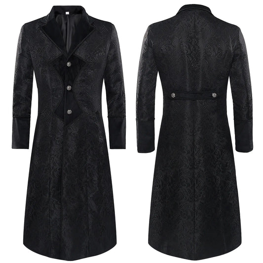 Men'S Wool Blend Trench Coat “ Long Sleeve Slim Fit Gentleman Coat With Detachable Hood, Black