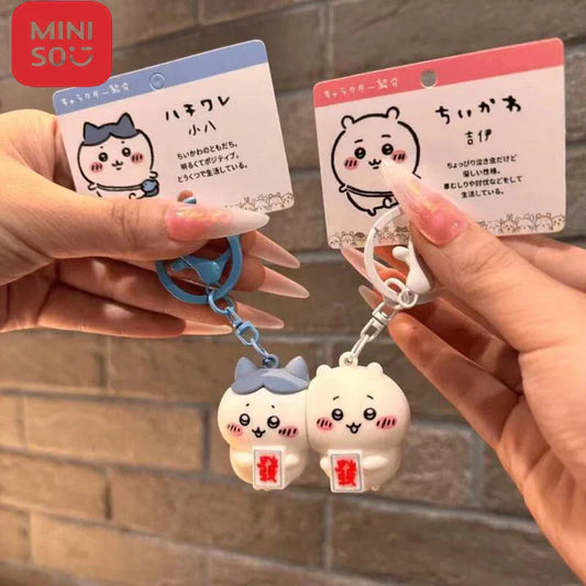 Chikwawa Magnetic Pendant Anime Hachi ware Gorgeous Girl Creative Magnetic Anti Lost Keychain Couple Backpack Pendant Decoration Gift