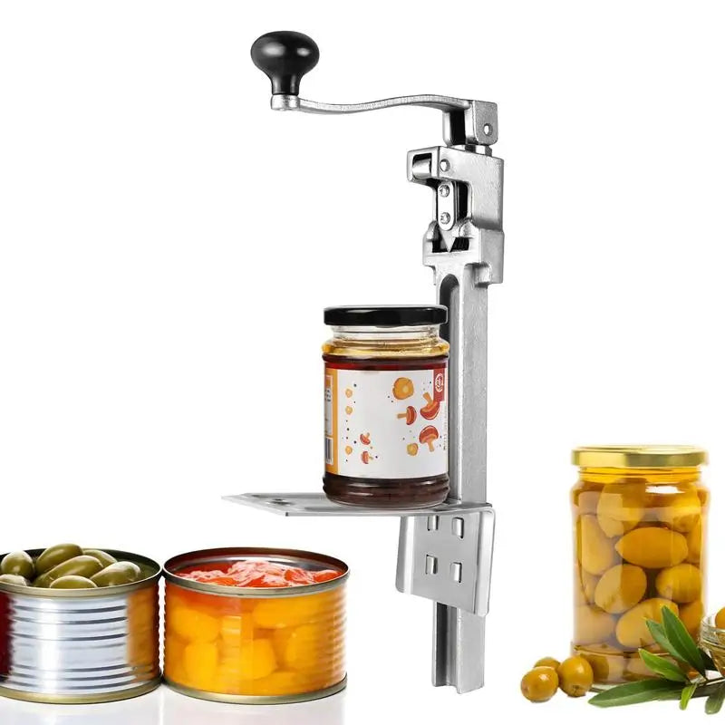 Commercial Can Opener Rotary Opening Manual Table Can Opener With Steel Base Heavy Duty Cast Steel Industrial Can Opener