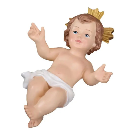 Baby Jesus Doll Statue Holy Infant with crucifix Ornament Religious Jesus Figurine Home Church Christmas Craft Decoration Gift